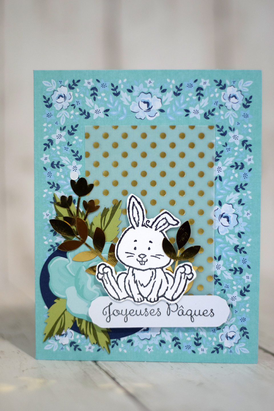 carte paques animaux mignons scrapbooking