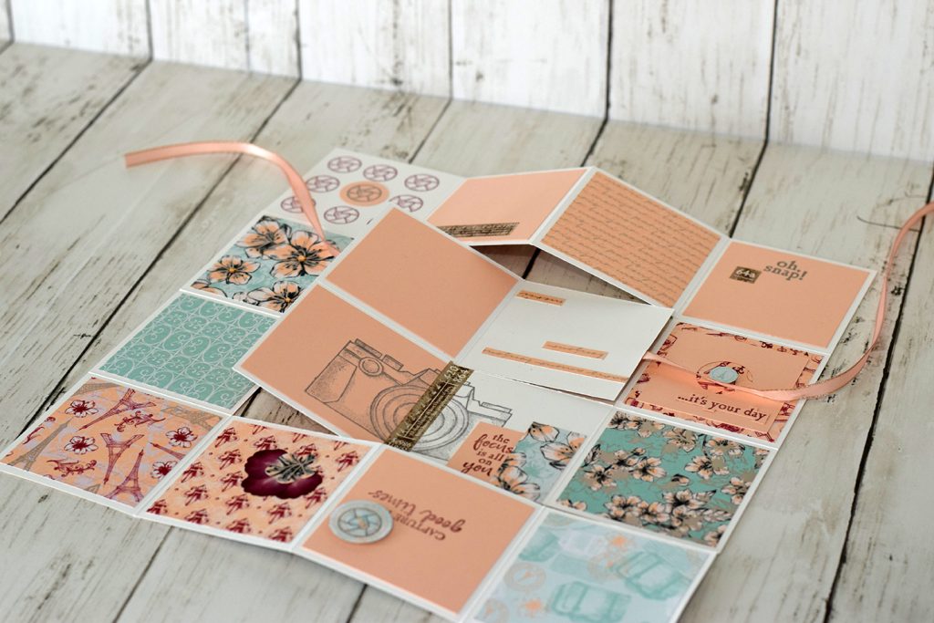 mini album accordeon petale rose 6