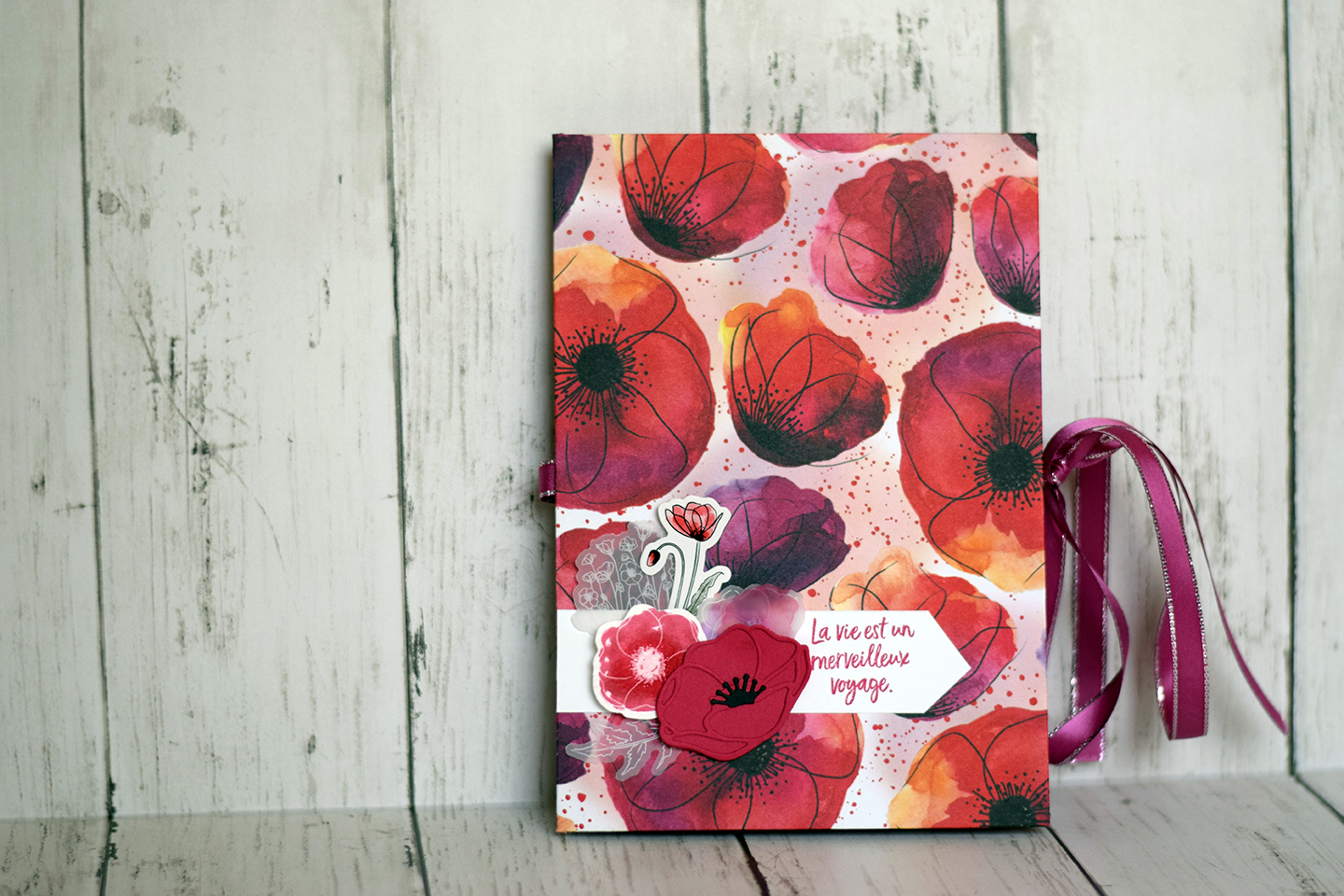 Détail des pages intérieures du mini-album carnet de voyage