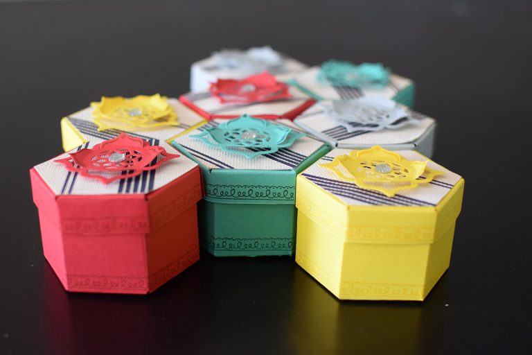 Boite hexagonal en papier 