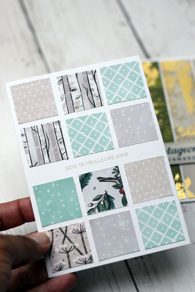 carte de noel avec des chutes de papier stampinup 2