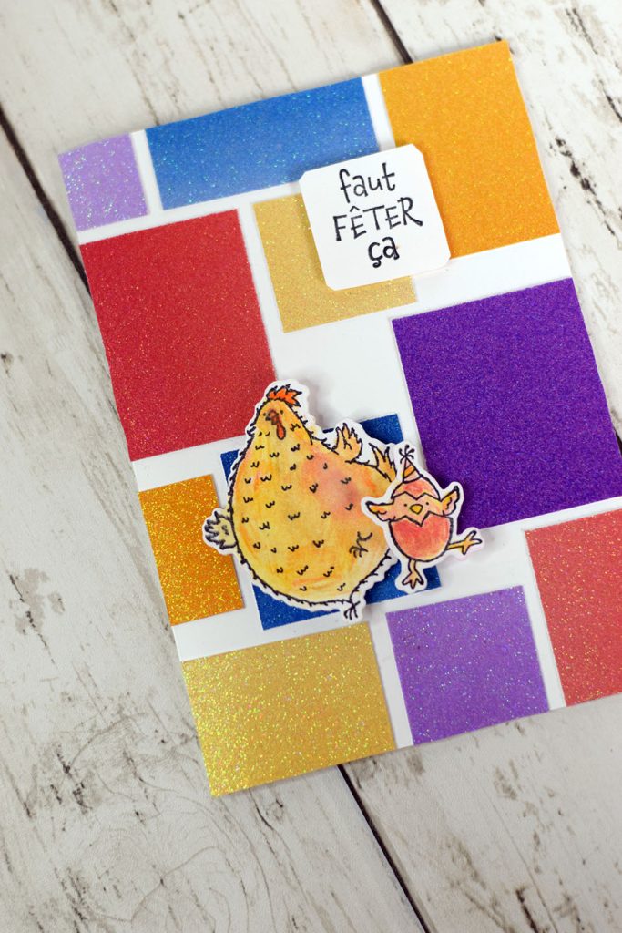 carte papier paillette 5