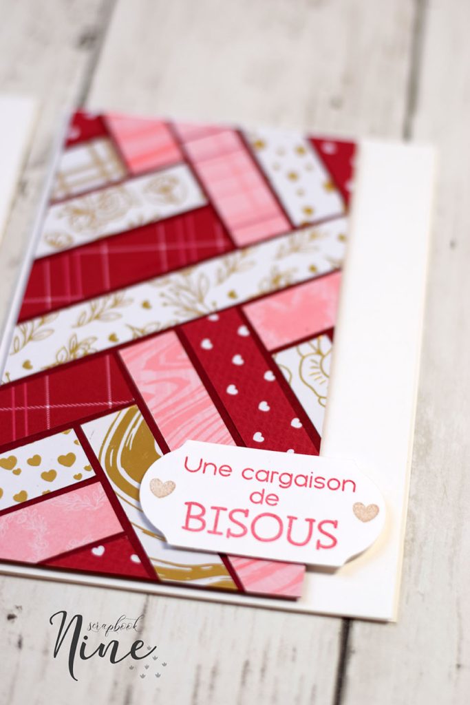 cartes avec des chutes de papier quadrillage et lignes 5