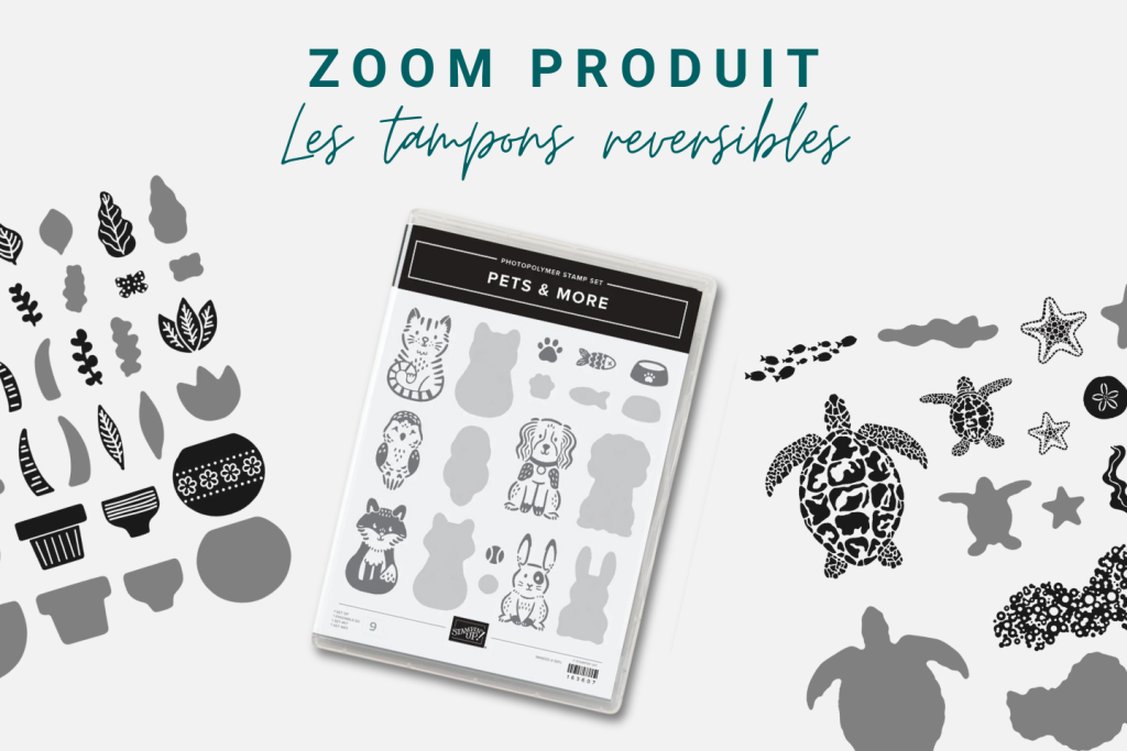 Le lot Fleurs de les tampons reversibles