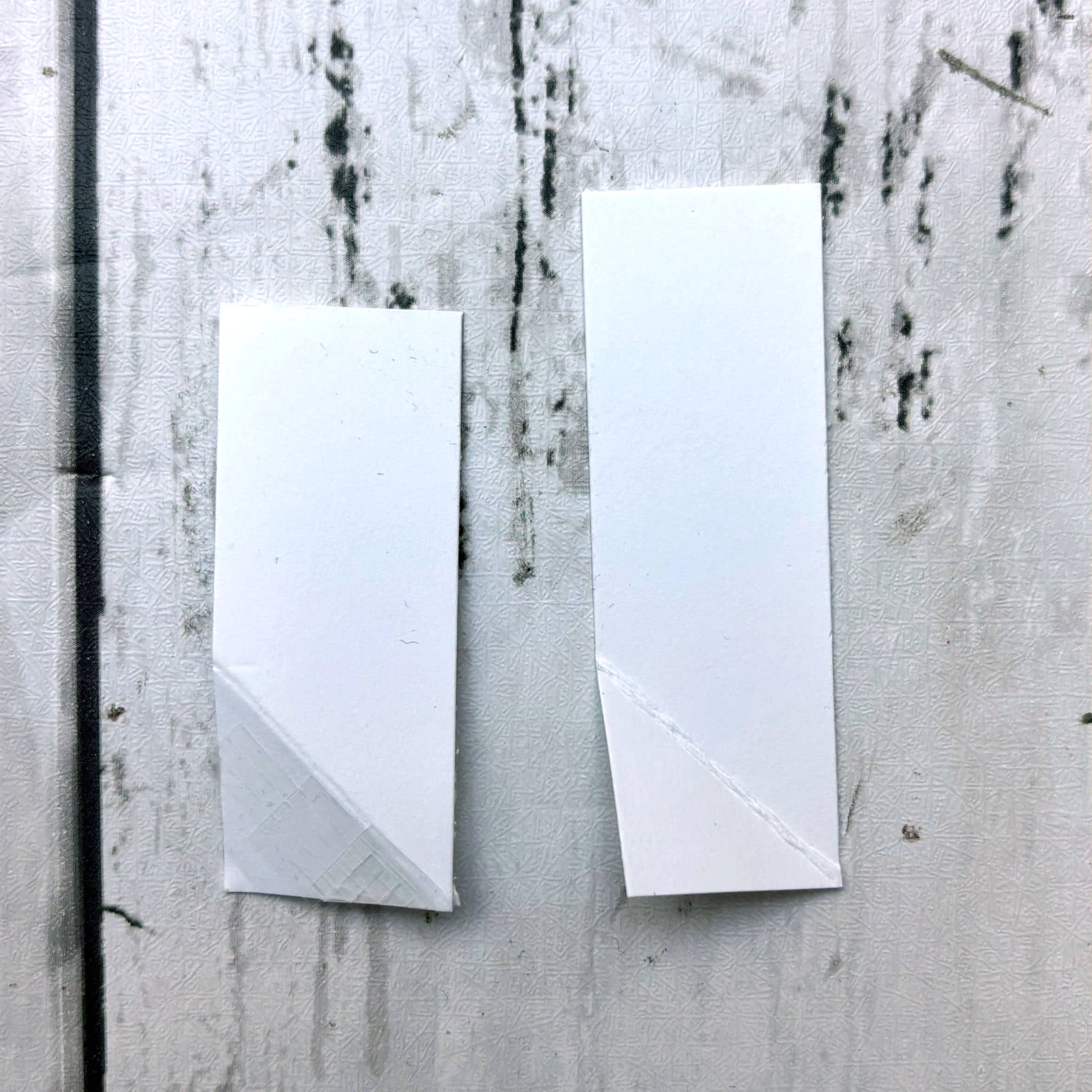 repère et pliage du mécanisme bras carte popup 2 plis DIY papier