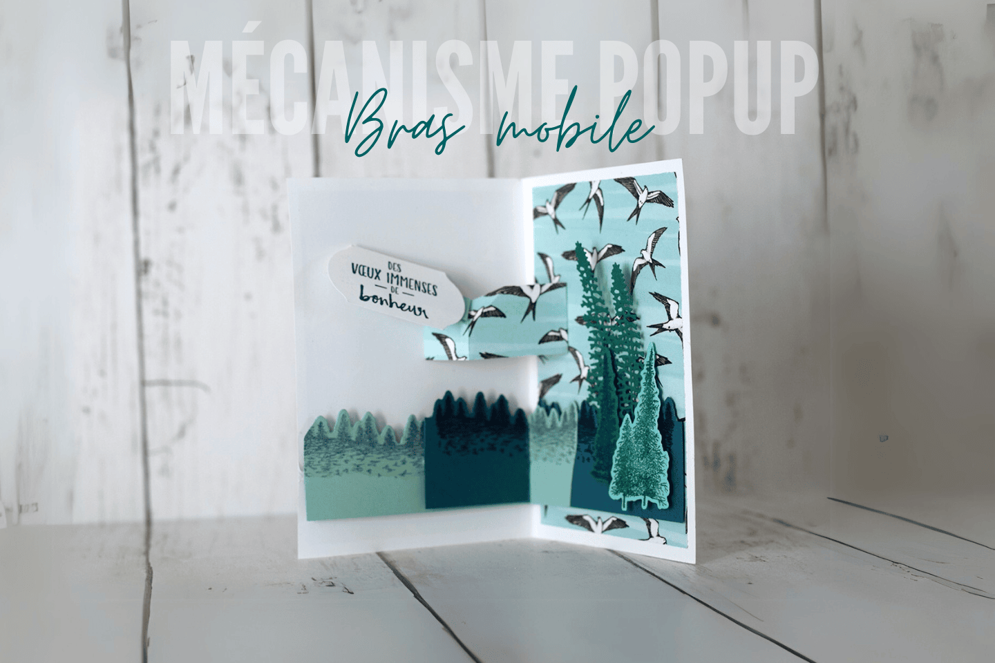 Mécanisme popup : bras animé — tuto carte DIY à fabriquer