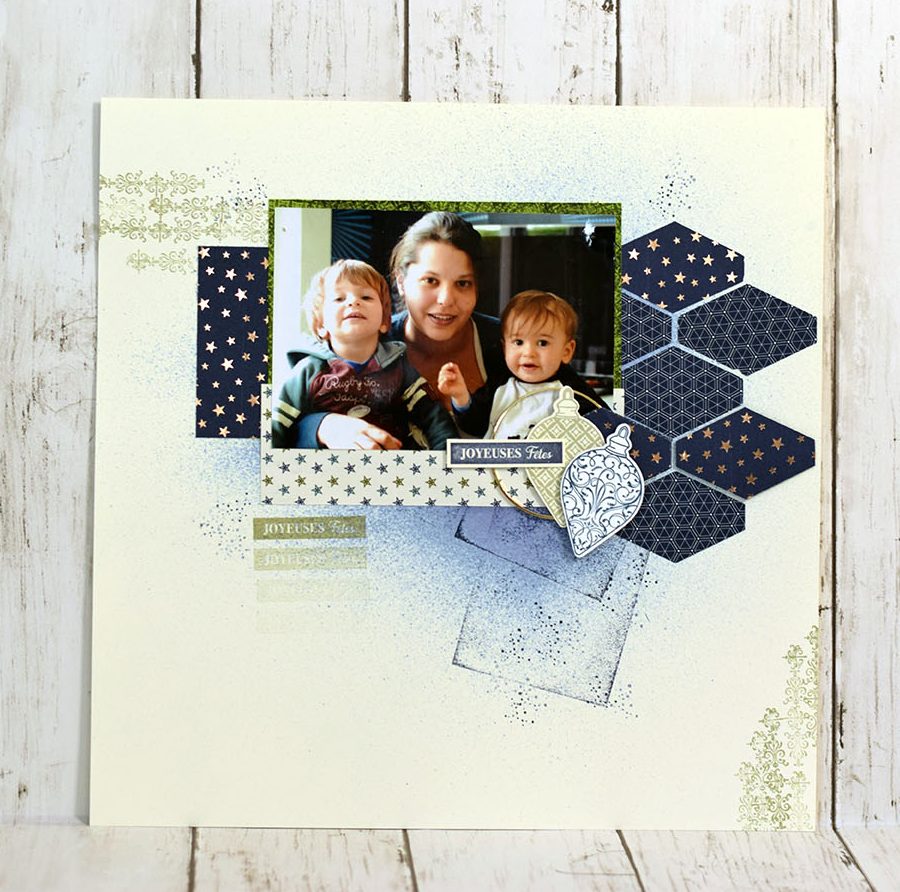 page scrap noel ton bleu 1