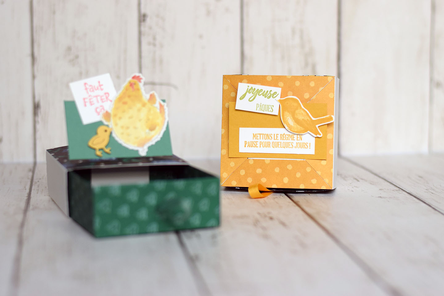 boite magique chocolat scrapbooking mecanisme tiroir
