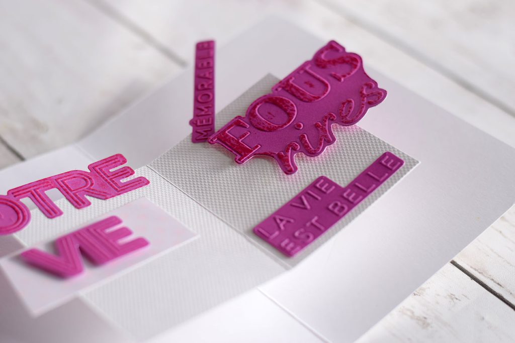 Utilisation des mots du plioir hybride pour une carte popup