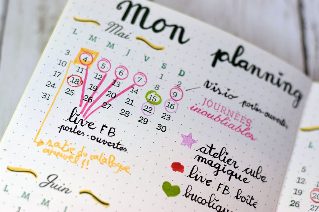 bujo carnet de planning stampin write 2