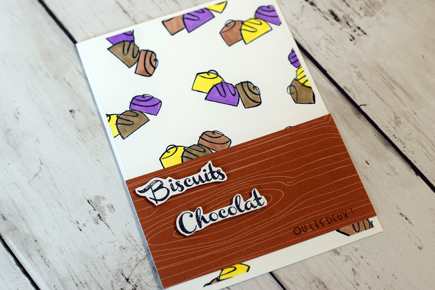 Carte avec fond colorié en aplat grâce aux Stampin'Blends Stampin'Up!