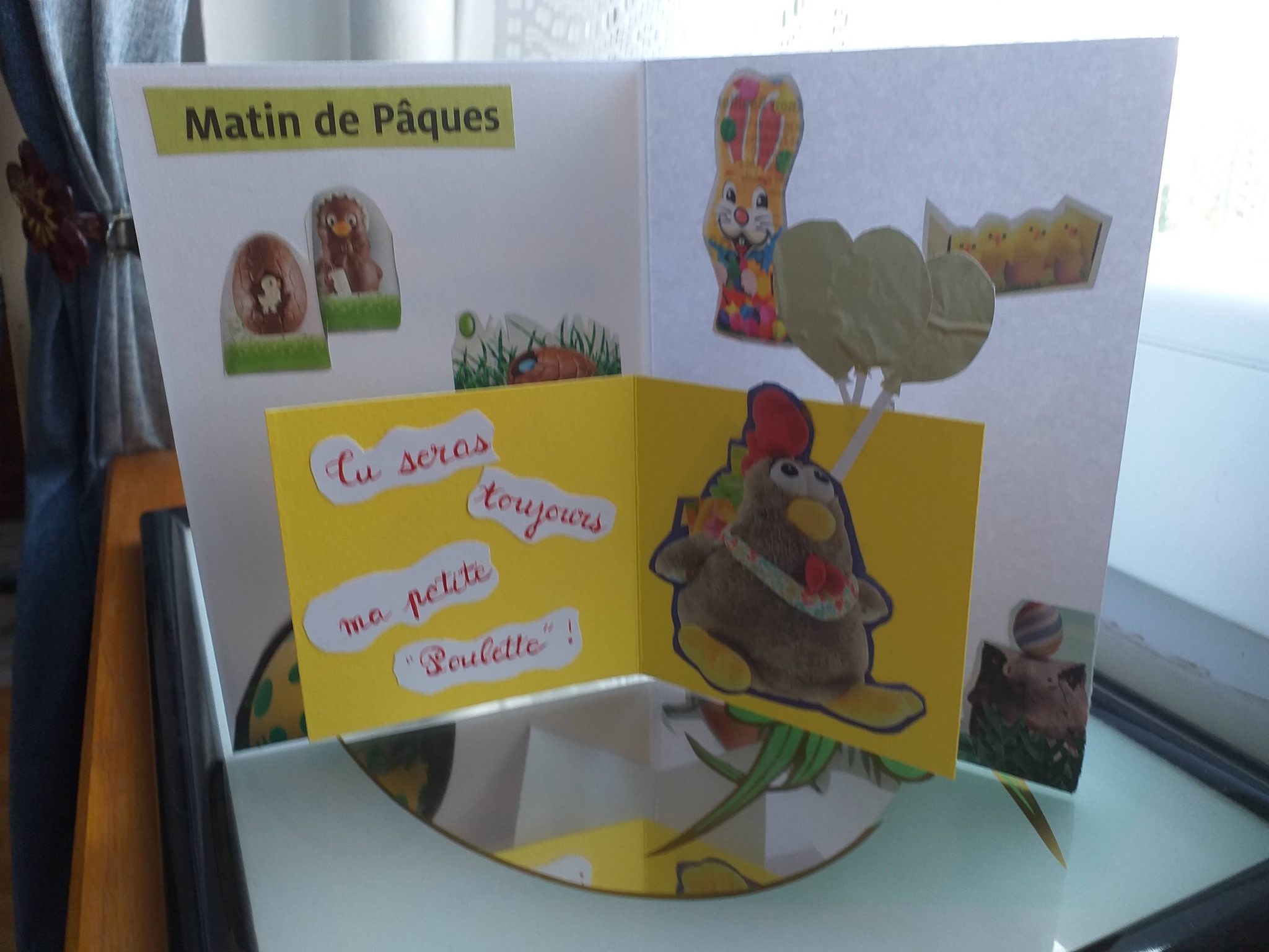 carte popup plateforme ouverte - création lectrice scrapbooking