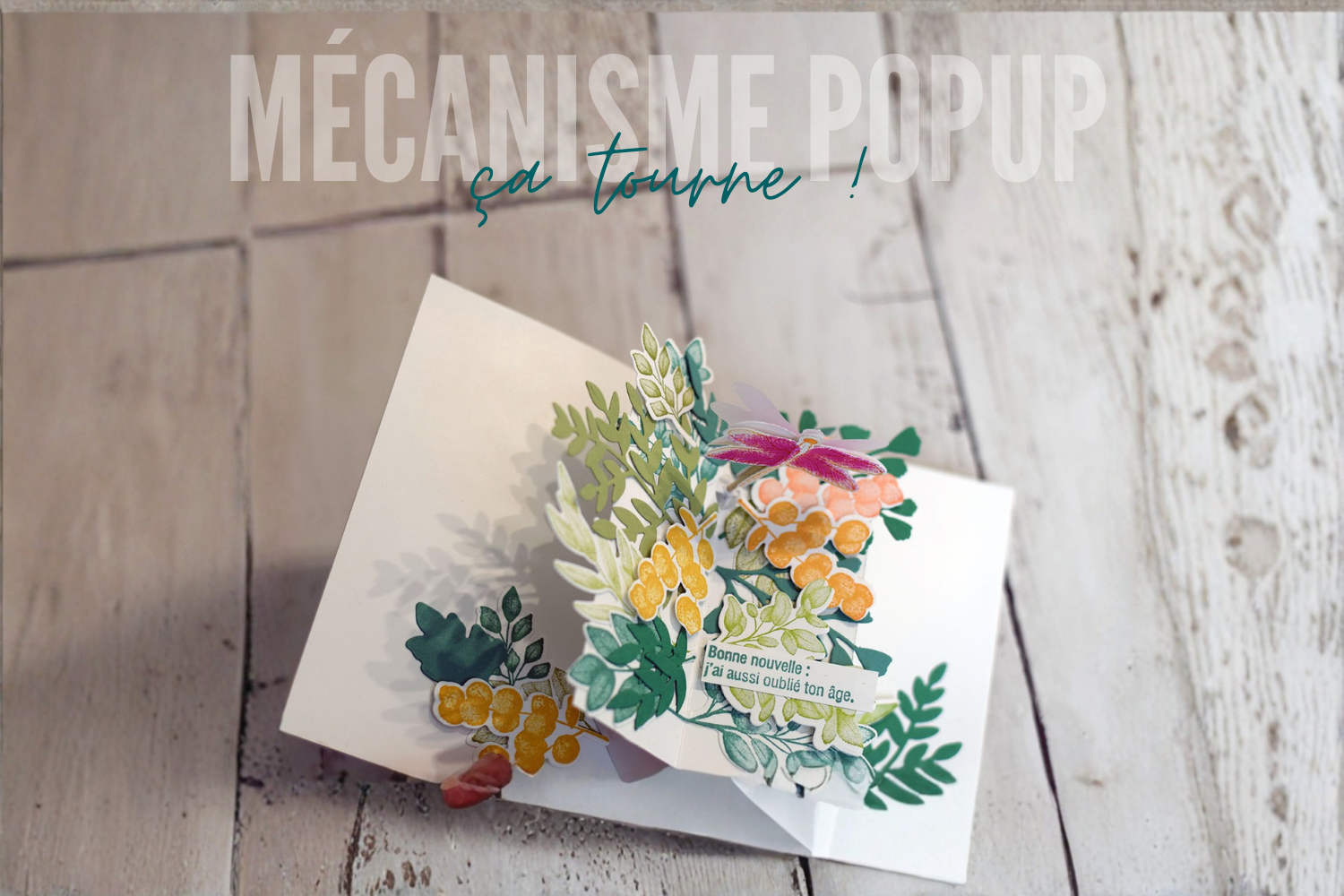 Mécanisme popup : carte pop-up rotative en 3 tutos DIY (spirale, roue, flip-flap)
