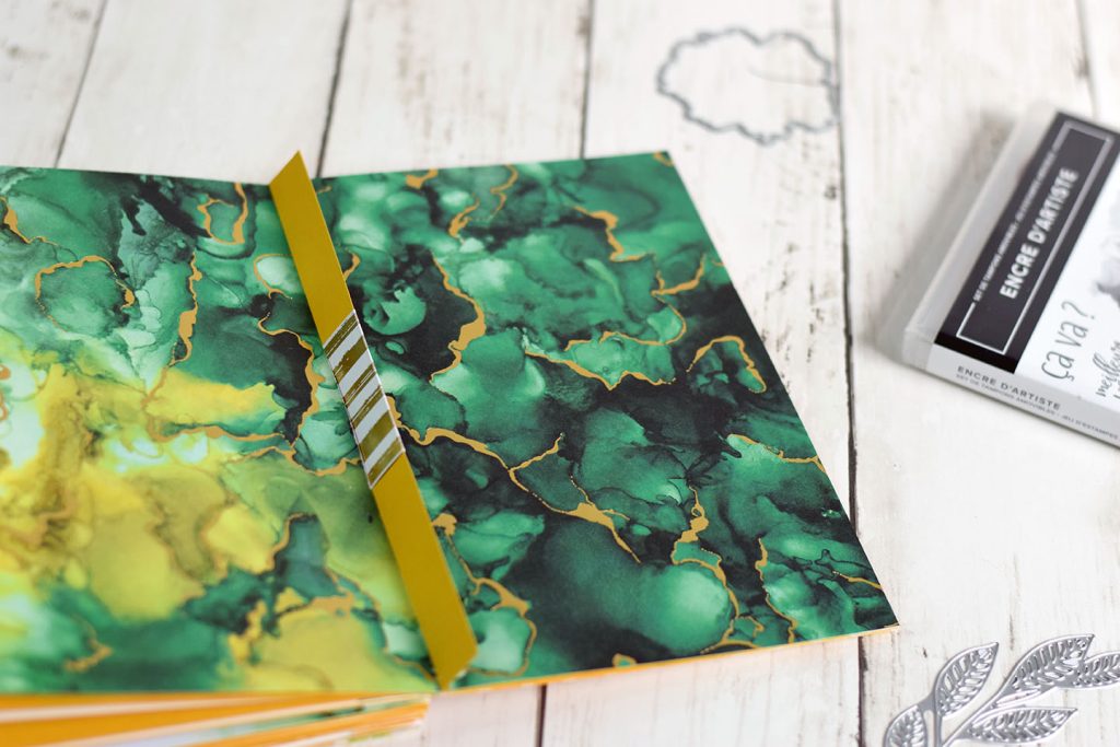 mini album reliure feuillet bandelette couverture lin 11