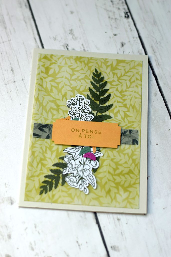 Ajout de couleur sur du papier vélin grace à des brosses estompes