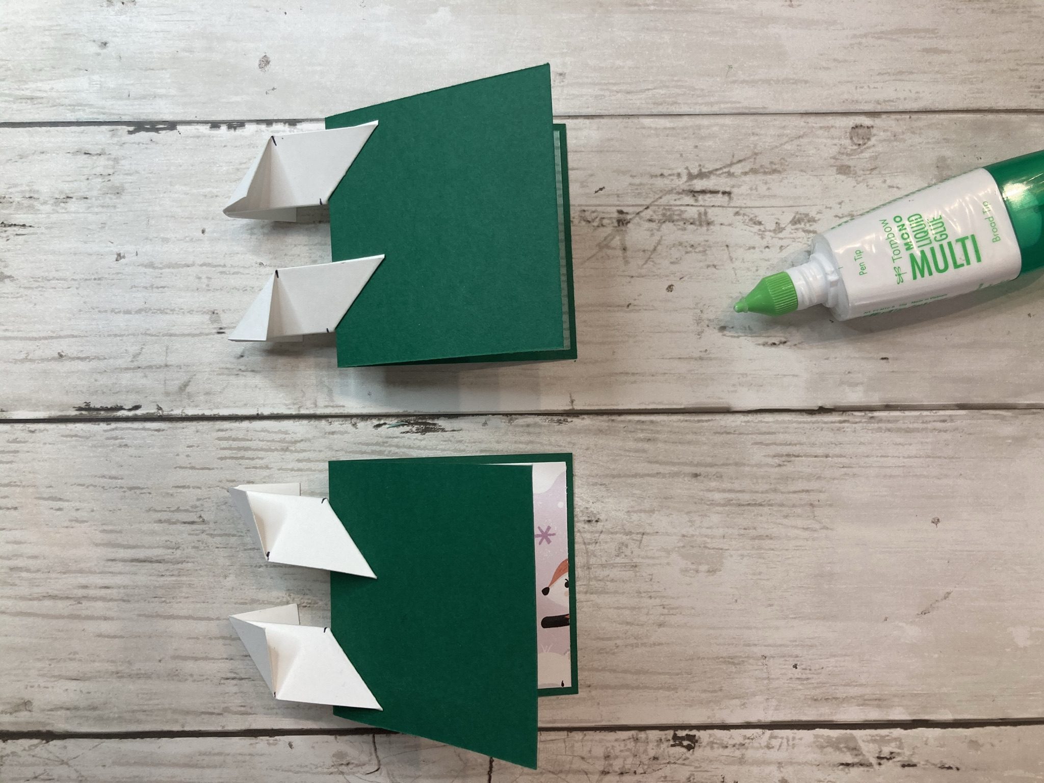 schéma étape 11 carte popup double plateforme - finitions panneaux