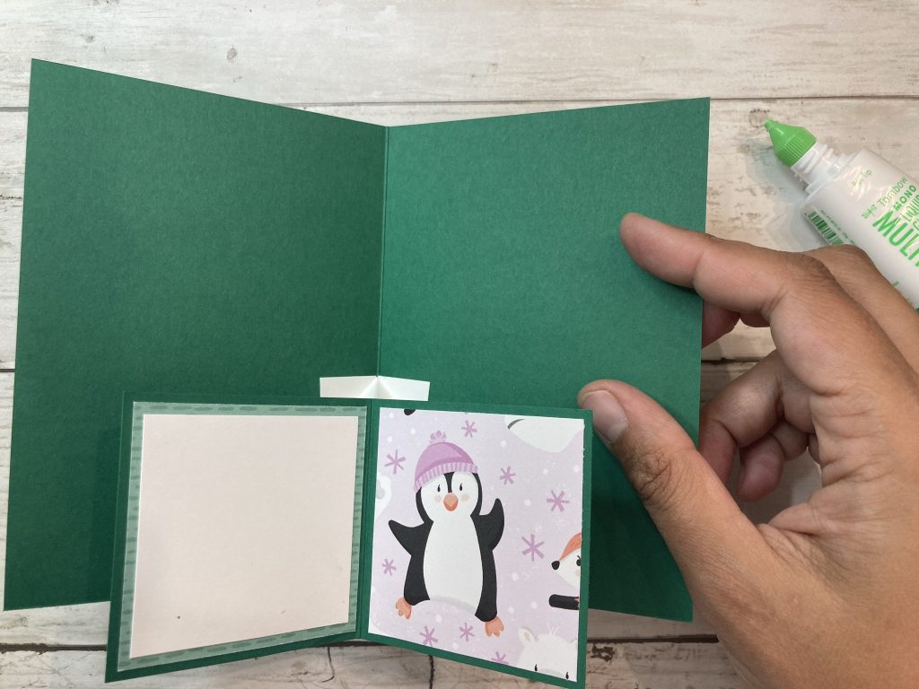 carte popup double pingouin 17