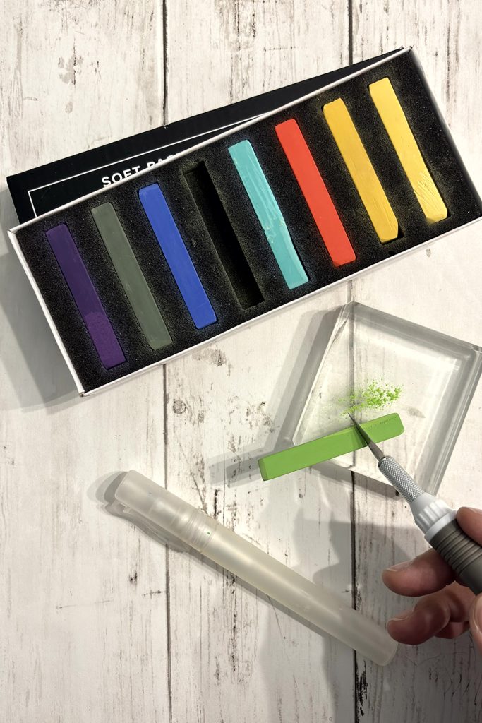transformer des pastels secs en pigments en poudre 3