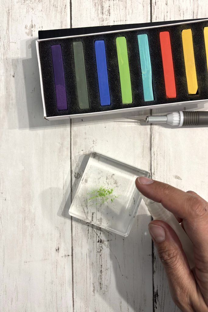 transformer des pastels secs en pigments en poudre 4