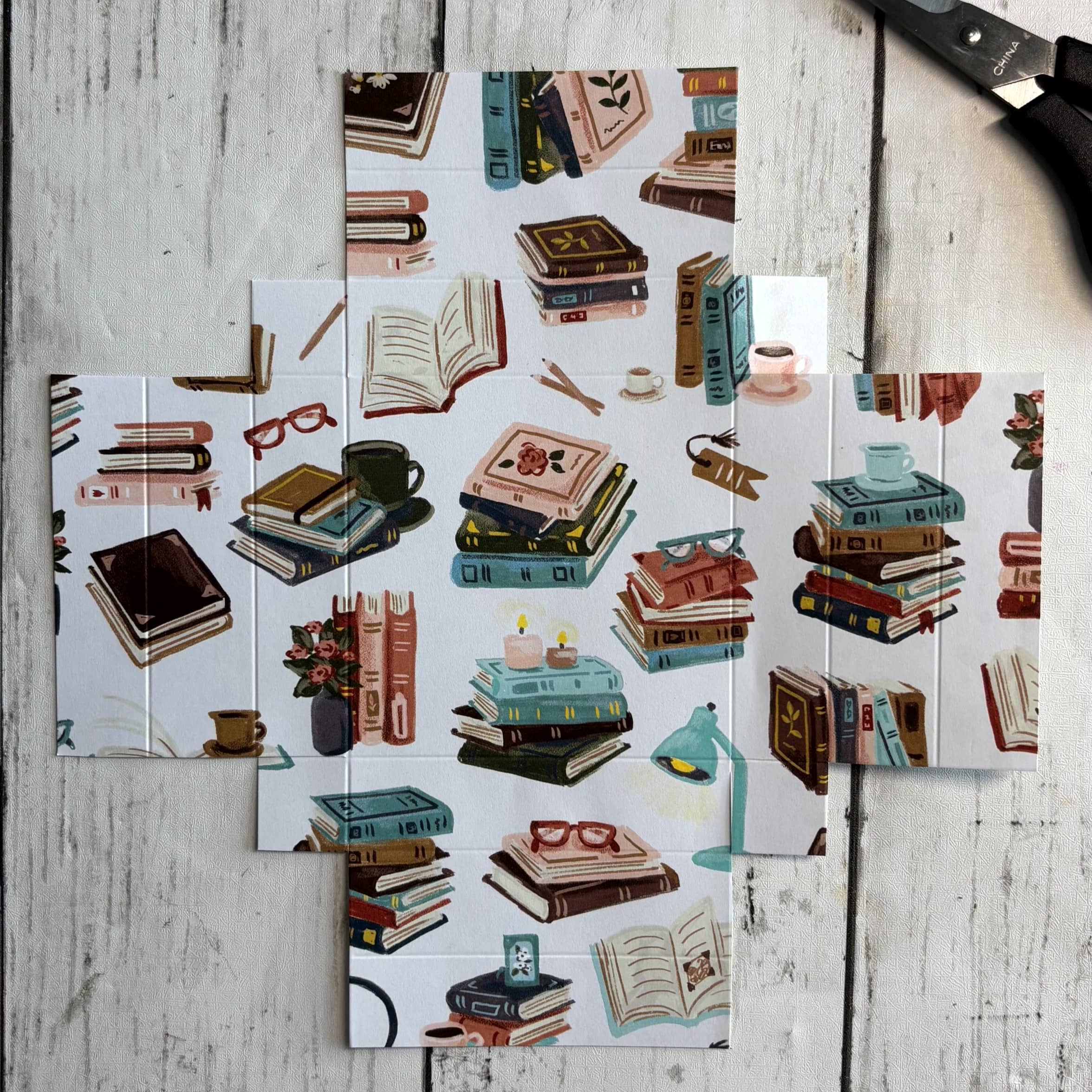 gabarit couvercle boite papier pliage accordeon mesures