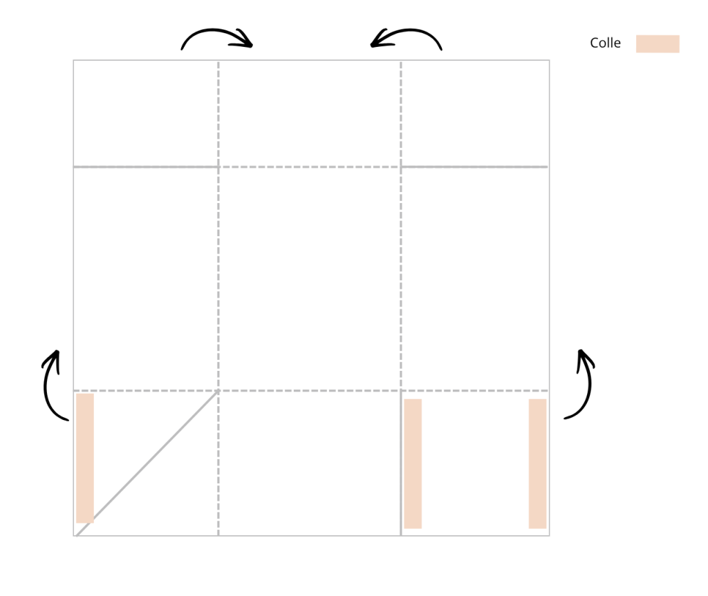 instructions de pliage et collage pour mini album en papier