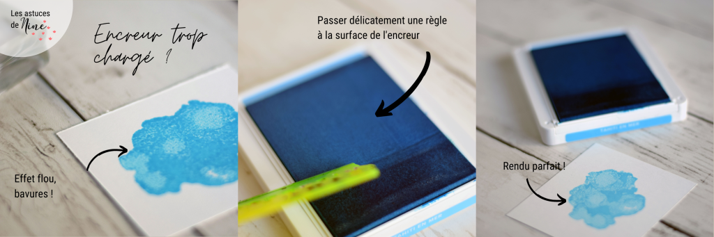 astuce décharger un encreur trop encré