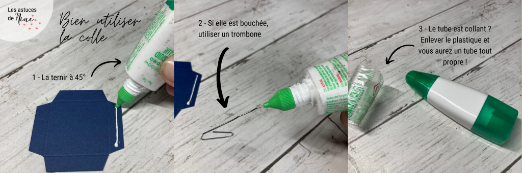 bien utiliser la colle tombow