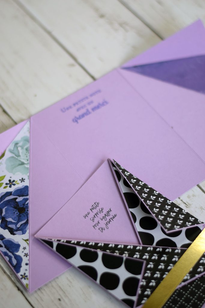 carte trois plis et papier à motif 2