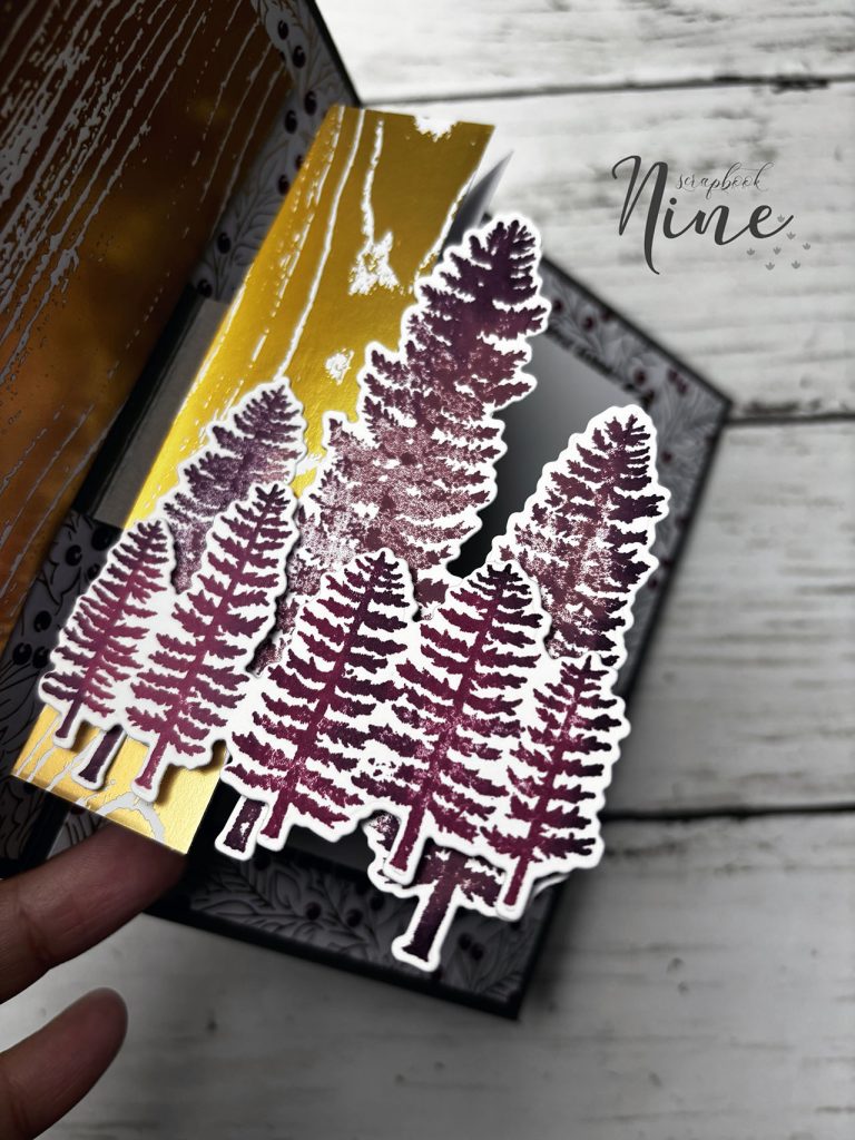 carte popup aquarelle et foret 1