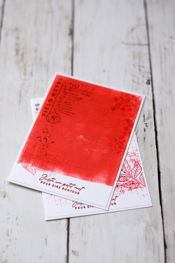 3 cartes avec le rouleau stampinup 4