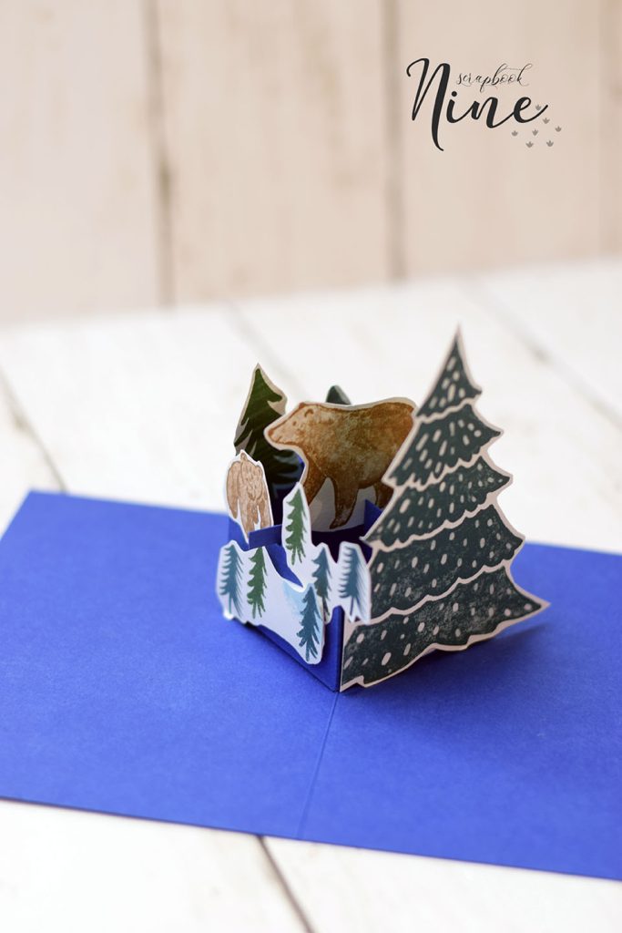 carte popup bleue pour souhaiter la bonne année 10