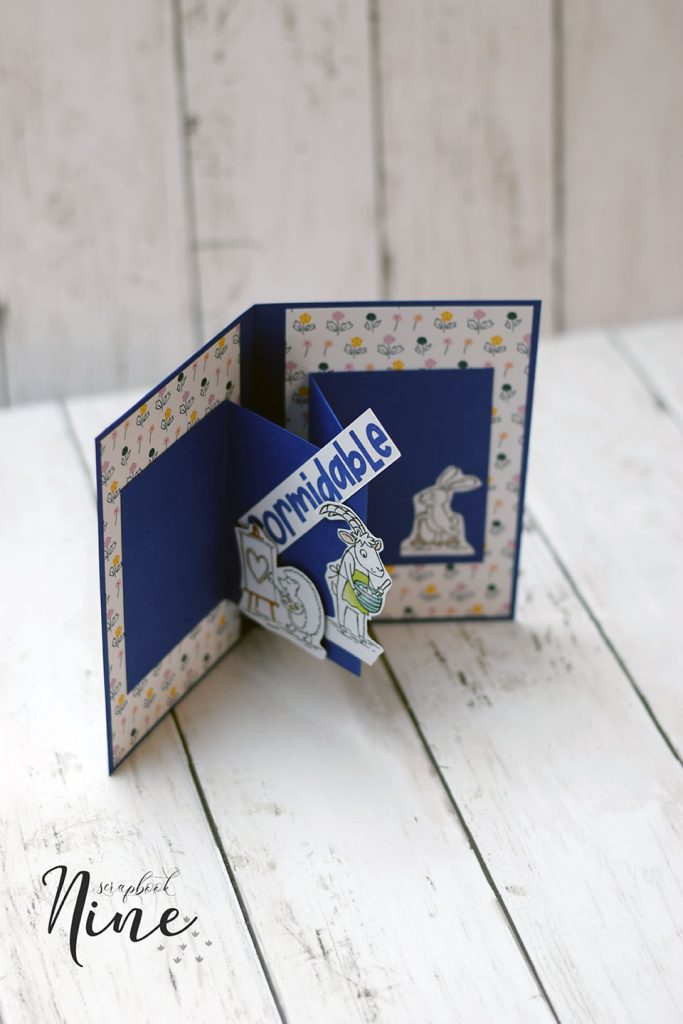 carte popup bleue pour souhaiter la bonne année 4