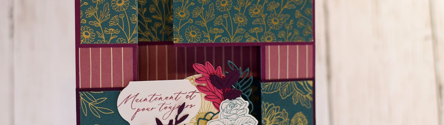 Carte popup pliage casse tête papier toujours lamour 