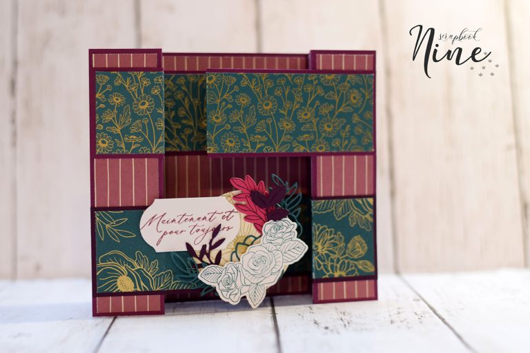 Carte popup pliage casse tête papier toujours lamour 