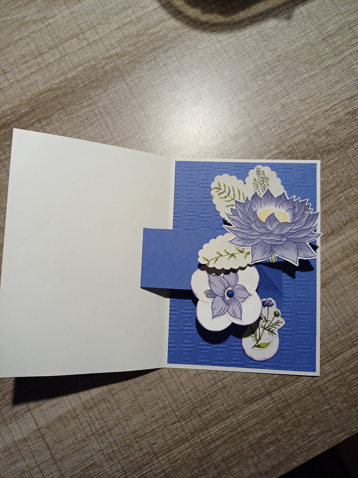 carte popup bras animés créée par Patricia exemple réalisation atelier Julie Loy