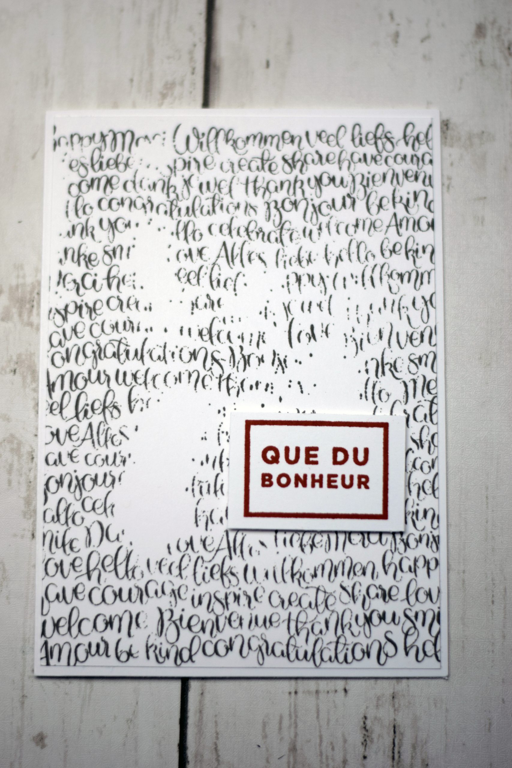 carte tampon de fond écriture manuscrite tamponnage partiel