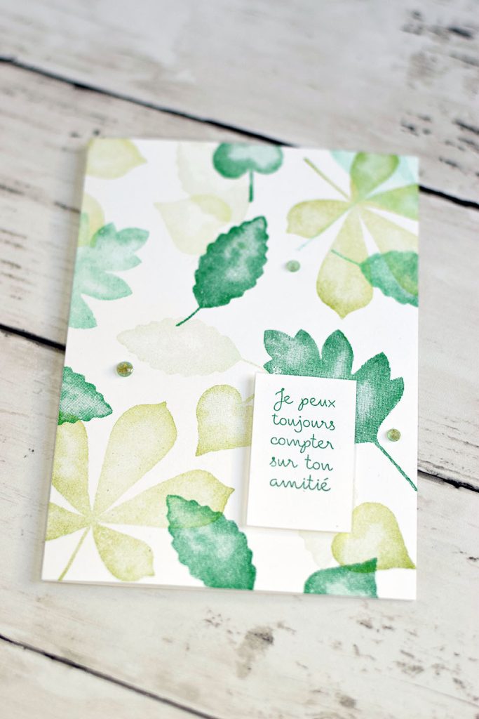 carte bouquet de feuilles superposées 2