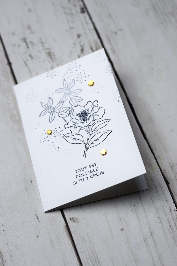 carte debutante tampon amour et courage de stampinup 2