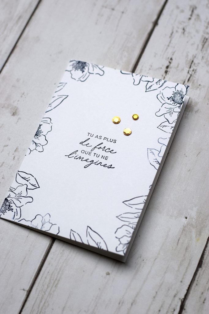 carte debutante tampon amour et courage de stampinup 4