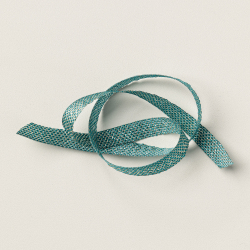 ruban métallisé (1 cm) paon pimpant et or