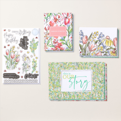 cartes Fleurs et techniques mixtes