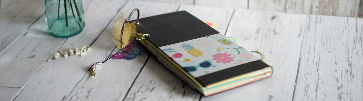 Mini-album trip ensemble à reliure anneau, tuto DIY scrapbooking