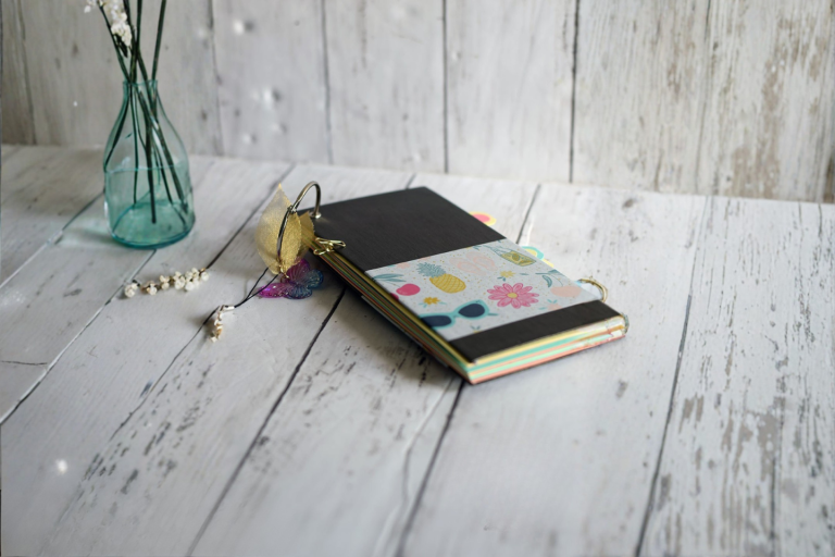 Mini-album trip ensemble à reliure anneau, tuto DIY scrapbooking