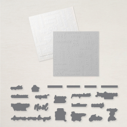 PLIOIR À GAUFRAGE HYBRIDE COLLAGE DE MOTS DE NOËL