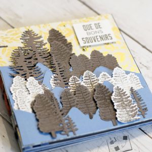 Album Noël reliure copte paysage forêt en volume