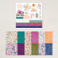 DERNIÈRE CHANCE - papier fleurs agréables et feuille d'autocollants