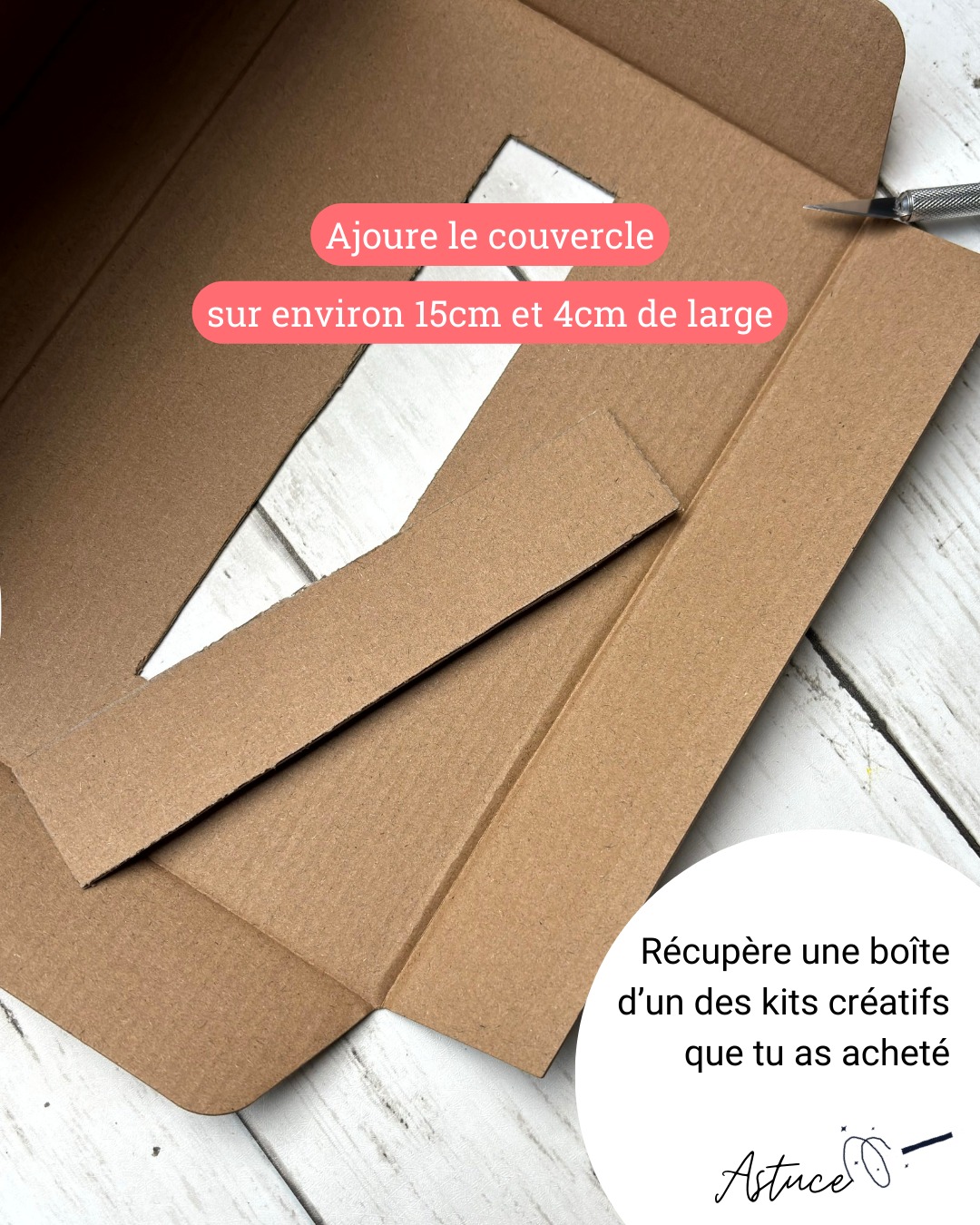 Upcycling créatif : boîtes Stampin'Up! avant transformation en urne de mariage
