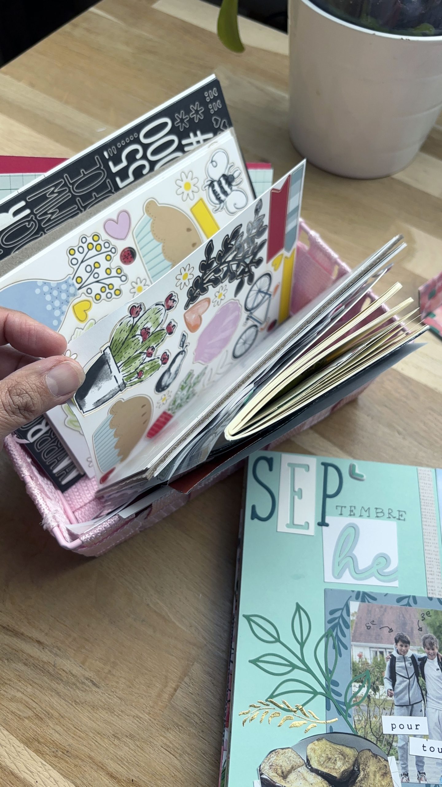 Boîte souvenir fait main customisée avec papier scrap Stampin'Up!