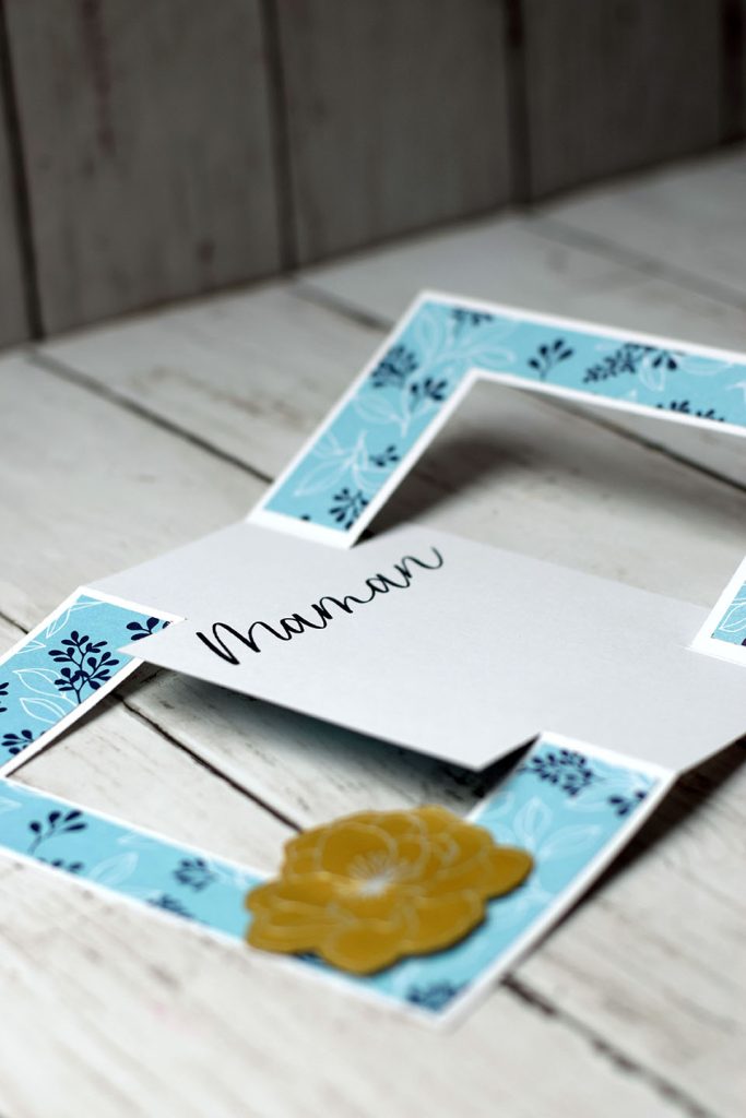 carte anniversaire qui bouge avec libellule - mécanisme spirale tournant