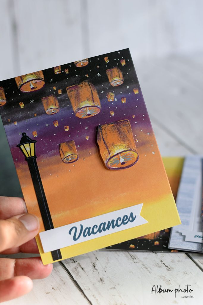 Gros plan de la couverture illustrée avec ampoules 3D relief et message "Coin de paradis"